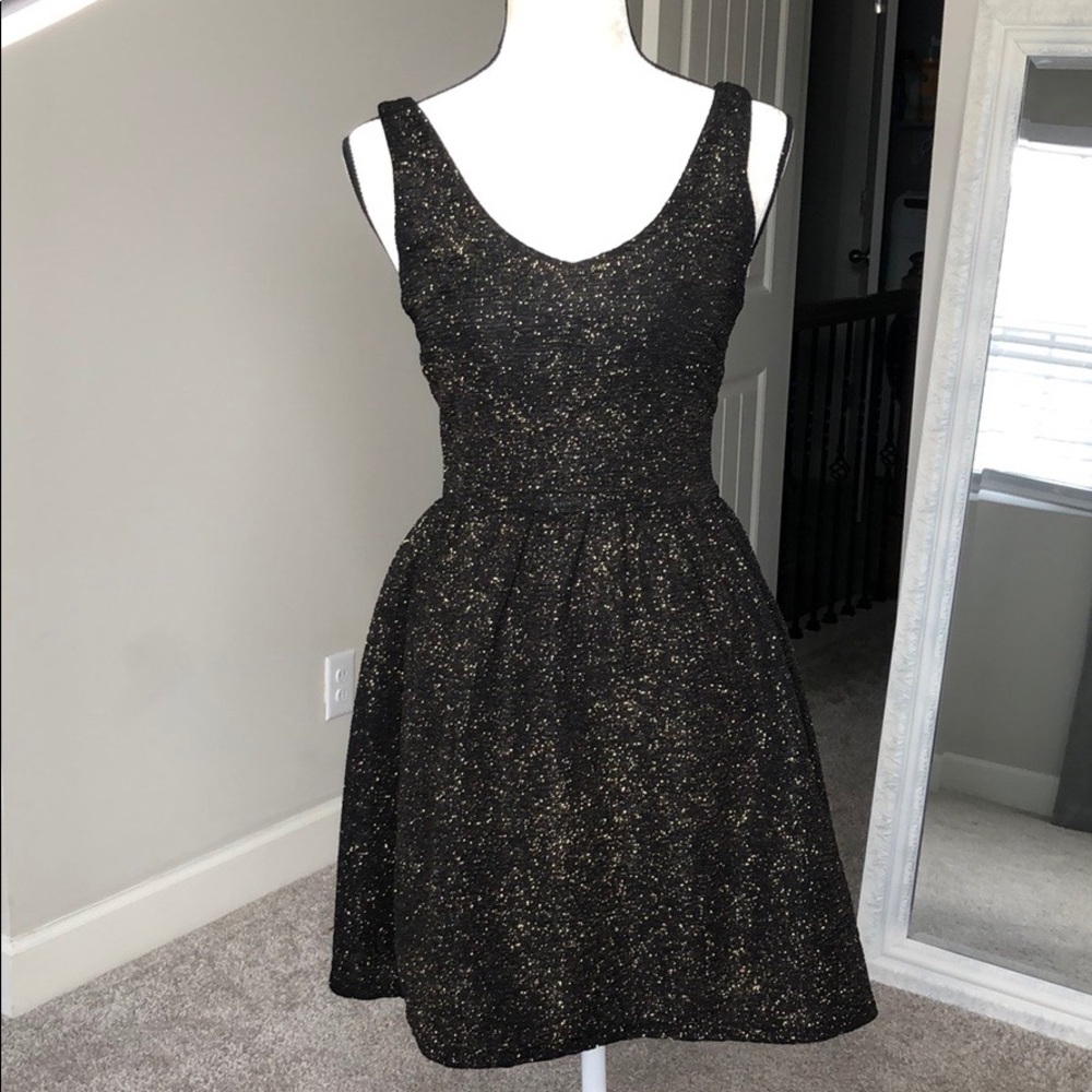 Black & Gold Sparkle Dress